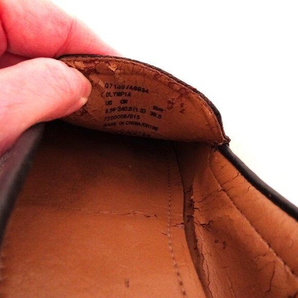 Coach Olympia Loafers 8.5 Signature Jacquard ***READ DESCRIPTION*** Flats Brown - Picture 4 of 7